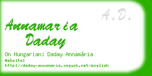 annamaria daday business card